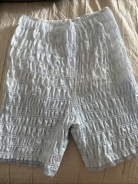 Vintage Light Blue Bloomers Ruffled Women’s Shorts! So on trend !